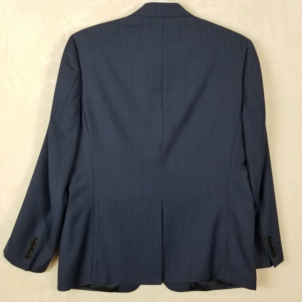 Lauren‎ Ralph Lauren Mens 42R Blue Wool Blend 2 Button Sport Coat Blazer 42 R